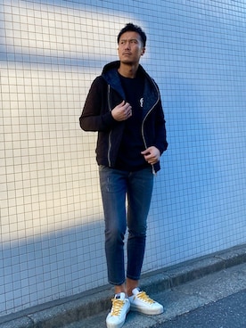 「ARMURE（アルミュール）のアイテム」を使った、_tsubasa_yさん（メンズ・181cm）の冬コーディネート