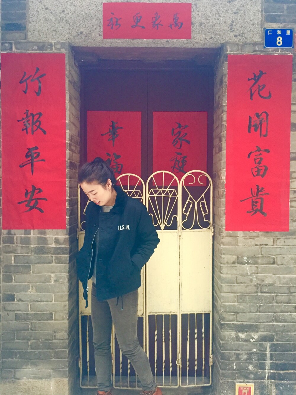 「CNY、n1、n1ジャケット、n1jacket、WORKWEAR」｜「workware_hongkongのアイテム（ダッフルコート、ブラック系）」を使った、Fung Chanさん（メンズ・178cm）の冬コーディネートの1枚目の写真