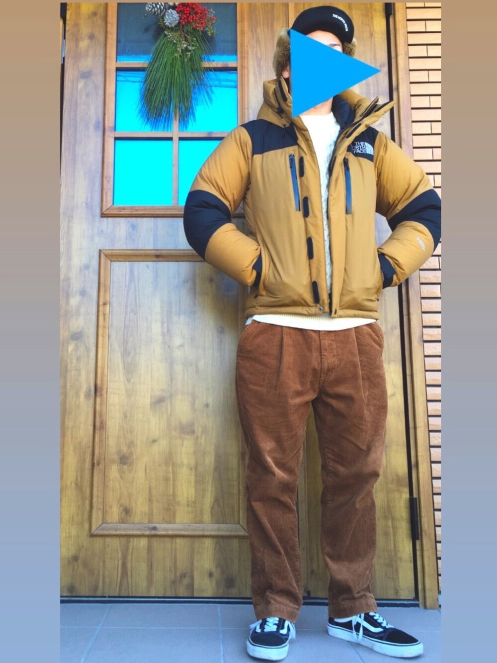 「ブラウン色に染まれ」｜「THE NORTH FACEのザ・ノース・フェイス メンズハイロフトダウンパーカー / バルトロライトジャケット（ダウンジャケット/コート、ベージュ系）」を使った、yunyun555さん（メンズ・171cm）の冬コーディネートの1枚目の写真