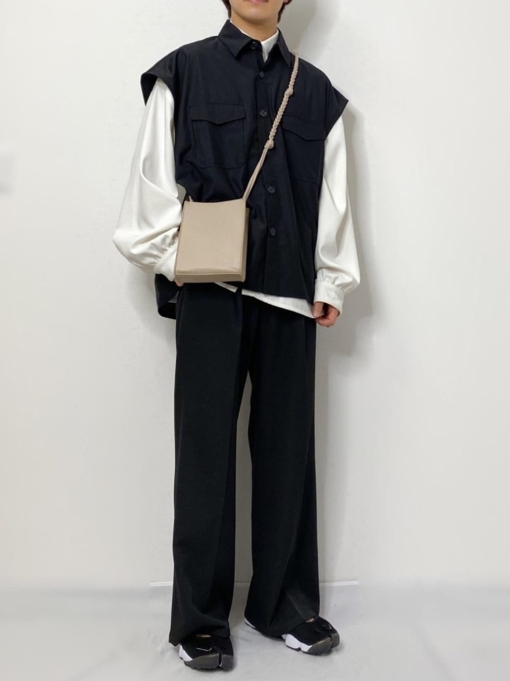 poyo × ユウ ×INTER FACTORY バルーン袖オーバートロミシャツ 新色追加⁄ユニセックス ファッションインフルエンサー poyo × ユウ