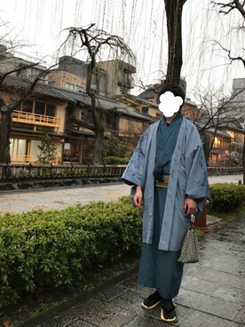 「きもの」｜「アイテム（その他）」を使った、なつさん（メンズ・177cm）の春コーディネート