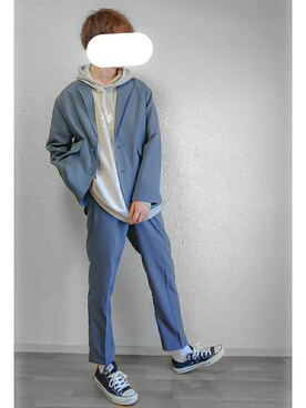 「ASTRONOMY（アストロノミー）のアイテム（テーラードジャケット）」を使った、なつさん（メンズ・177cm）の秋コーディネート