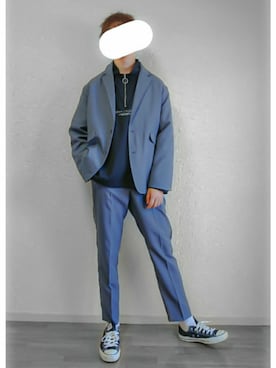 「ASTRONOMY（アストロノミー）のアイテム（テーラードジャケット）」を使った、なつさん（メンズ・177cm）の秋コーディネート