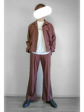 「RYO TAKASHIMA（リョウタカシマ）のアイテム（スラックス）」を使った、なつさん（メンズ・177cm）の秋コーディネート
