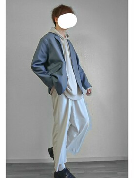 「ASTRONOMY（アストロノミー）のアイテム（テーラードジャケット）」を使った、なつさん（メンズ・177cm）の秋コーディネート