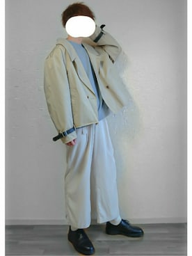 「shiki tokyo（シキトウキョウ）のアイテム（スウェット）」を使った、なつさん（メンズ・177cm）の秋コーディネート