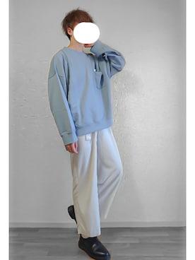 「shiki tokyo（シキトウキョウ）のアイテム（スウェット）」を使った、なつさん（メンズ・177cm）の秋コーディネート
