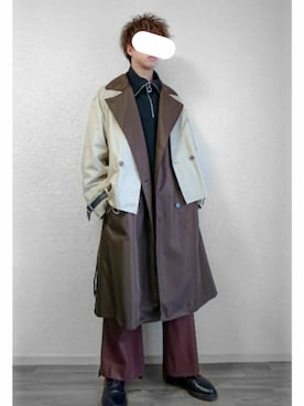 「neos（ネオス）のアイテム（トレンチコート）」を使った、なつさん（メンズ・177cm）の秋コーディネート