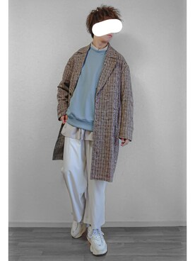 「shiki tokyo（シキトウキョウ）のアイテム（スウェット）」を使った、なつさん（メンズ・177cm）の秋コーディネート