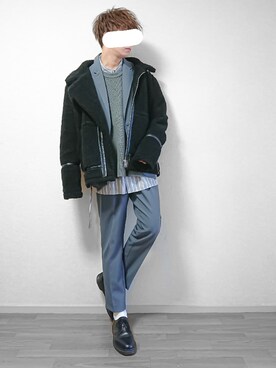 「ASTRONOMY（アストロノミー）のアイテム（テーラードジャケット）」を使った、なつさん（メンズ・177cm）の冬コーディネート
