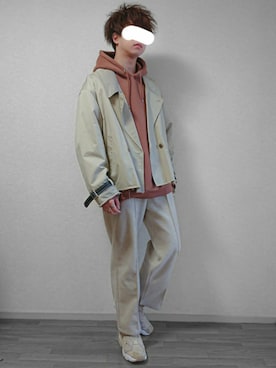 「epnok（エプノック）のアイテム（パーカー）」を使った、なつさん（メンズ・177cm）の冬コーディネート