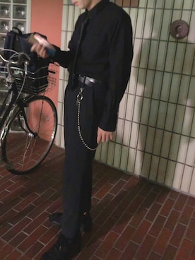 「RAGEBLUE（レイジブルー）のアイテム（ウォレットチェーン）」を使った、けさん（メンズ・170cm）の冬コーディネート