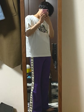 「部屋着」｜「アイテム（スウェットパンツ）」を使った、けさん（メンズ・170cm）の春コーディネート