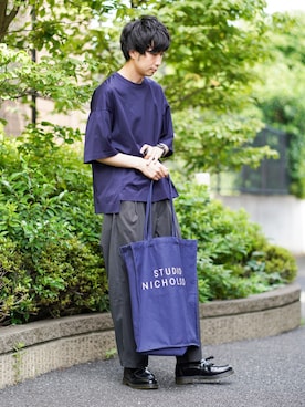 「STUDIO NICHOLSON（スタジオニコルソン）のアイテム（その他）」を使った、そめさんさん（メンズ・180cm）の夏コーディネート