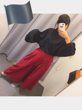 「バルーン袖」｜「アイテム（その他）」を使った、も.さん（レディース・158cm）の秋コーディネート