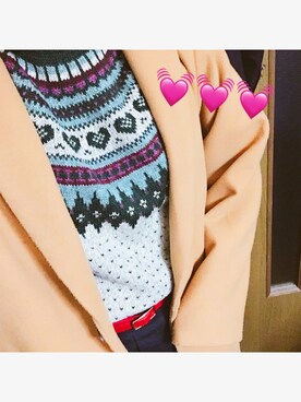 「RETRO GIRL（レトロガール）のアイテム（チェスターコート）」を使った、も.さん（レディース・158cm）の春コーディネート