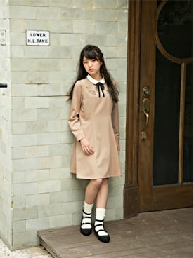 「Lindsay（リンジィ）のアイテム」を使った、Lovetoxicさん（キッズ・155cm）の冬コーディネート