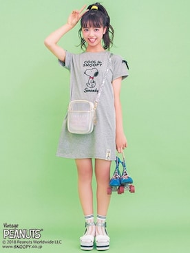 「Lindsay（リンジィ）のアイテム」を使った、Lovetoxicさん（キッズ・160cm）の春コーディネート