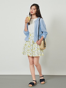 「ジップパーカ」｜Lovetoxicさん（キッズ・163cm）の春コーディネート