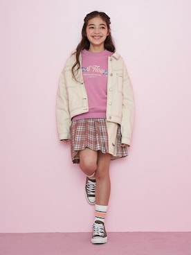 「Lindsay（リンジィ）のアイテム（ジャケット/アウター）」を使った、Lovetoxicさん（キッズ・144cm）の秋コーディネート