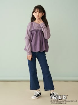 「Lindsay（リンジィ）のアイテム」を使った、Lovetoxicさん（キッズ・144cm）の秋コーディネート