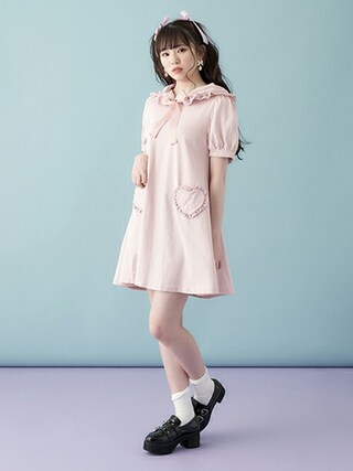 Mezzo Piano Junior メゾピアノジュニア の ボーダーベルトつきワンショルワンピース ワンピース Wear Mezzo Piano Junior メゾピアノジュニア の ボーダーベルトつきワンショルワンピース ワンピース Wear