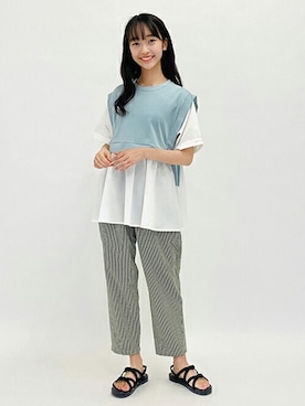 「pom ponette junior（ポンポネットジュニア）のアイテム」を使った、Lovetoxicさん（キッズ・158cm）の夏コーディネート