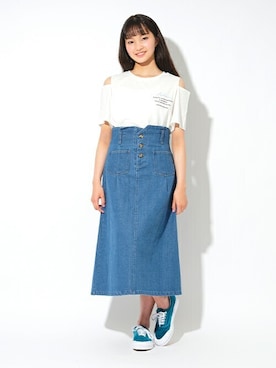 「LOVETOXIC（ラブトキシック）のアイテム」を使った、Lovetoxicさん（キッズ・155cm）の夏コーディネート