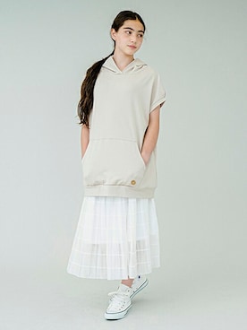 「pom ponette junior（ポンポネットジュニア）のアイテム」を使った、Lovetoxicさん（キッズ・159cm）の夏コーディネート