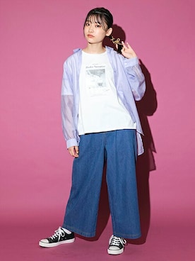 「アイテム（アンサンブル、パープル系）」を使った、Lovetoxicさん（キッズ・156cm）の夏コーディネート