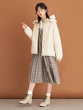 「pom ponette junior（ポンポネットジュニア）のアイテム」を使った、Lovetoxicさん（キッズ・159cm）の秋コーディネート