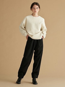 「pom ponette junior（ポンポネットジュニア）のアイテム」を使った、Lovetoxicさん（キッズ・159cm）の冬コーディネート