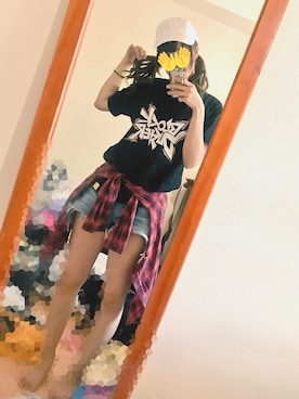 「WC（ダブル シー）のアイテム（デニムパンツ）」を使った、はいじさん（レディース・169cm）の夏コーディネート