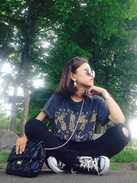 「GALSTAR（ギャルスター）のアイテム」を使った、あろまんØさん（レディース・160cm）の夏コーディネート