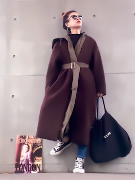 「CLANE（クラネ）のアイテム（スウェット）」を使った、あろまんØさん（レディース・160cm）の秋コーディネート