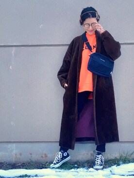 6(ROKU)＞FAKE FUR SHAWL COLLAR COAT/ｺｰﾄ ◇を使った人気ファッション