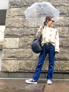 「ALLUMER（アリュメール）のアイテム（パンツ）」を使った、あろまんØさん（レディース・160cm）の春コーディネート