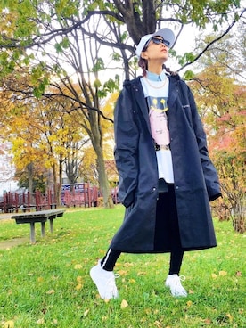 「ウィンドブレーカー」｜「アイテム（その他）」を使った、あろまんØさん（レディース・160cm）の秋コーディネート