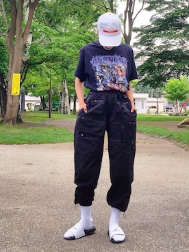 「GINRHYMESのアイテム」を使った、あろまんØさん（レディース・160cm）の夏コーディネート