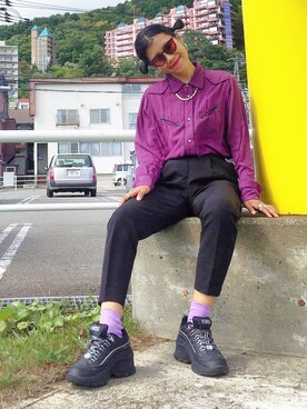 「韓国スタイル」｜「アイテム（その他）」を使った、あろまんØさん（レディース・160cm）の秋コーディネート