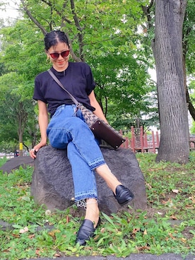 「CHARLES & KEITH（チャールズ & キース）のアイテム（アクセサリー）」を使った、あろまんØさん（レディース・160cm）の秋コーディネート