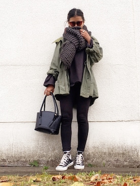 「Passion（パッション）のアイテム」を使った、あろまんØさん（レディース・160cm）の秋コーディネート