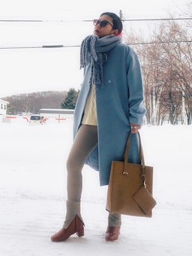 「KAKKO（カッコ）のアイテム（ジャケット/アウター）」を使った、あろまんØさん（レディース・160cm）の冬コーディネート