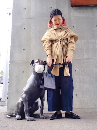CLANE サイドリボンオーバーシャツ クラネ CLANE（クラネ）の「SIDE RIBBON OVER SHIRT（シャツ/ブラウス