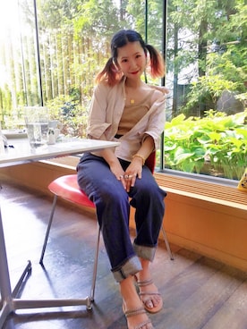 「OVoVO（オーヴォ）のアイテム」を使った、あろまんØさん（レディース・160cm）の夏コーディネート