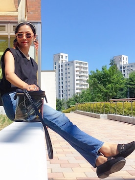 「J BRAND（ジェイブランド）のアイテム」を使った、あろまんØさん（レディース・160cm）の夏コーディネート