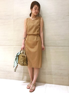 「仕事着」｜「アイテム（ワンピース/ドレス）」を使った、zonoさん（レディース・166cm）の春コーディネート