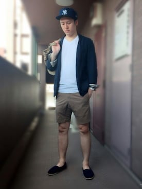 「TOMS（トムス）のアイテム（シューズ）」を使った、たぼさん（メンズ・174cm）の春コーディネート