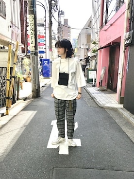 「EEL（イール）のアイテム」を使った、mocciさん（レディース・163cm）の春コーディネート