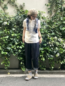 「THE BASICS（ザ ベーシックス）のアイテム」を使った、mocciさん（レディース・163cm）の春コーディネート